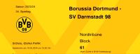 1× Ticket BVB gegen SV Darmstadt 98 / Borussia Dortmund Tickets Hessen - Michelstadt Vorschau