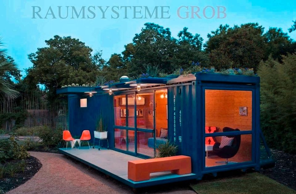 Containerlösung für Ferienwohnung Gartenhütte Büroerweiterung Tiny House Wohncontainer Schlafcontainer Sozialunterkunft Nachhaltiges Wohnen Tinyhouse bauen Container kaufen Bayern 24 Monate Garantie in Saarbrücken