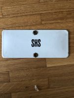 Emaille Schild alt SHS 14 x 6 cm Blechschild Industrie Bayern - Rückersdorf Vorschau