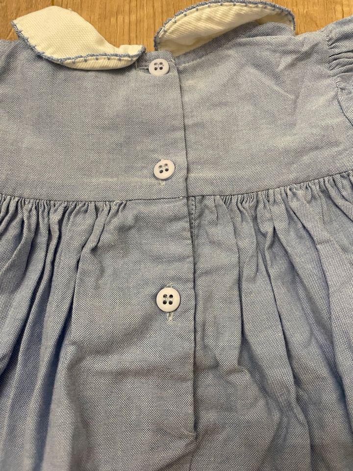 Taufe Baby MAC Kleid 62-68, Puffärmel, Kragen, Blumenstickerei, in Mainz