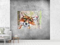 Original Bild Acryl Gemälde Fuchs Fox Reineke Fuchsgesicht bunt Nordrhein-Westfalen - Porta Westfalica Vorschau