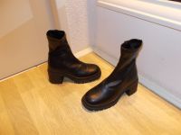 Gr.39 Stiefeletten Schwarz Vegan Schmaler Schaft hoher Absatz Mitte - Wedding Vorschau