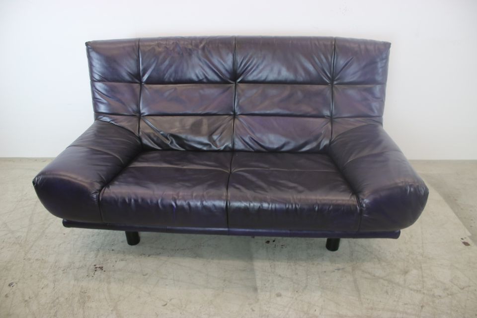 Rolf Benz Sofa BMP Dunkel Lila Schwarz Designer Couch Echt Leder in Berlin