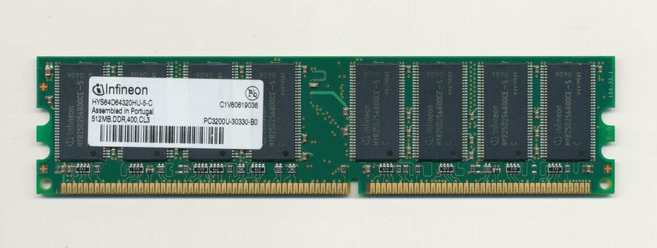 512 MB Infineon HYS64D64320HU-5-C Retro RAM Speicher DDR 400 MHz in Chemnitz