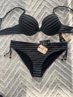 Multiblu Bikini schwarz gestreift Neu Gr 36 S 75 B Hessen - Limburg Vorschau