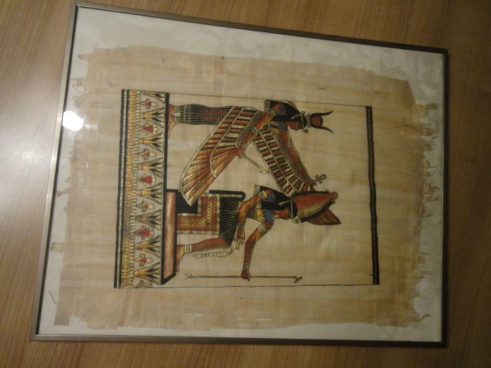 Papyrusbild aus Hinterlassenschaft Pharao Ägypten in Kaltennordheim