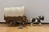 **Rarität**Schleich Planwagenmit Shirehorse und Extras ! Brandenburg - Kleinmachnow Vorschau