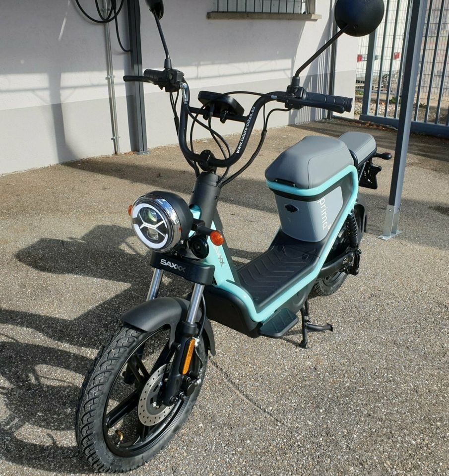 SAXXX Prima E neues Modell 48V 1.000W Motor 20Ah Akku Alarm NEU! in  Baden-Württemberg - Crailsheim | Motorroller & Scooter gebraucht | eBay  Kleinanzeigen ist jetzt Kleinanzeigen