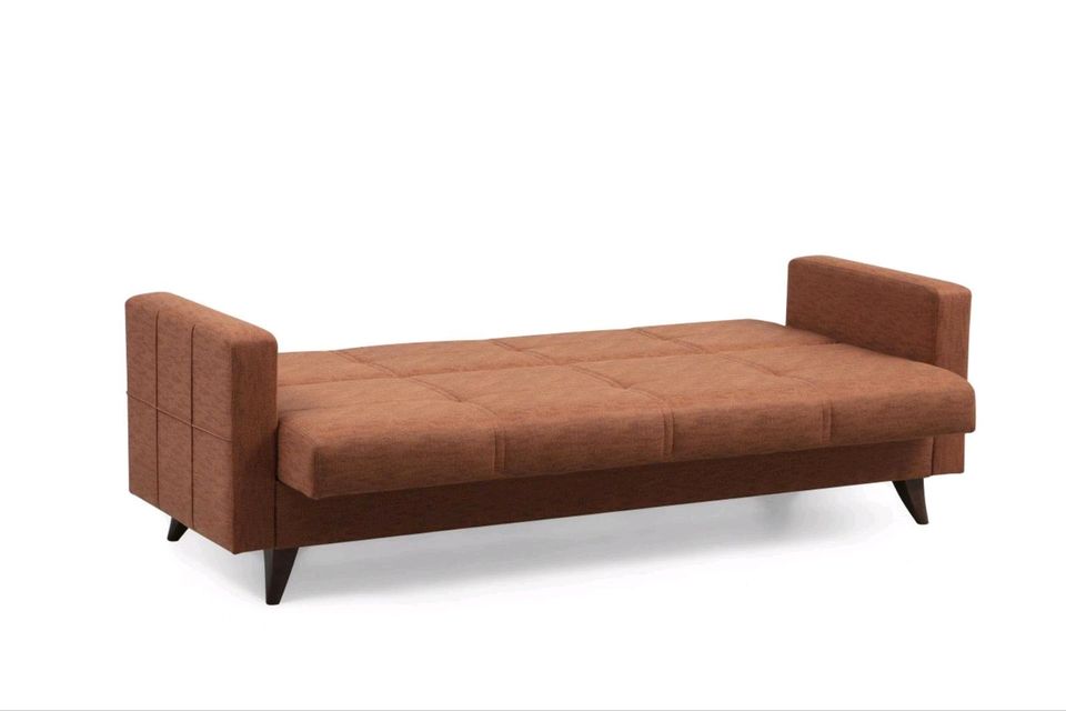 3-Sitzer Sofa, Ziegelrot in Langweid am Lech