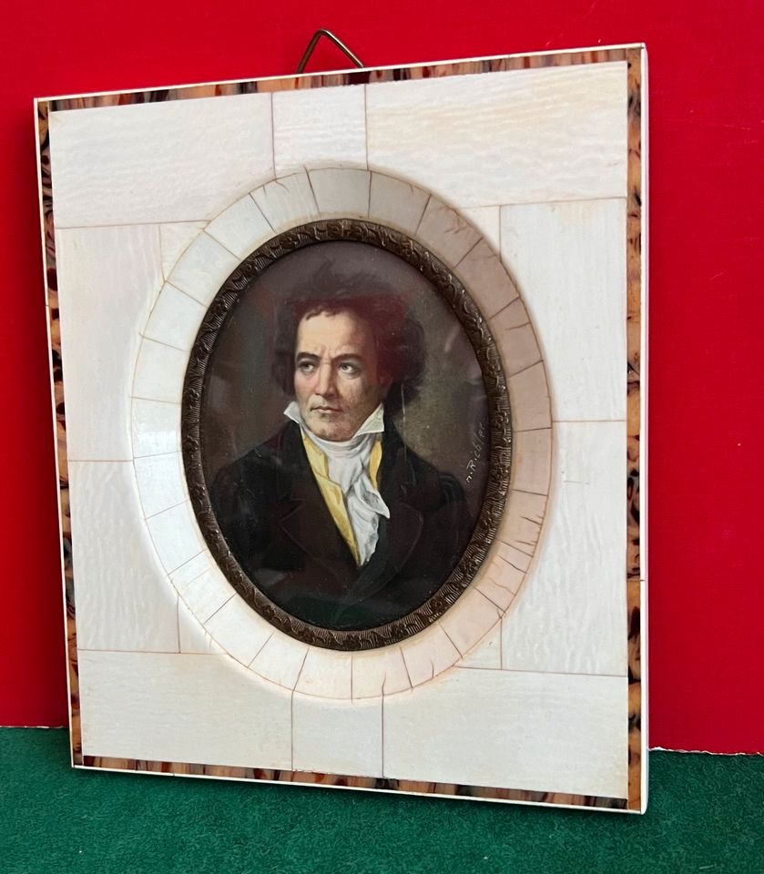 Miniaturgemälde Ludwig van Beethoven signiert Richler in Göttingen