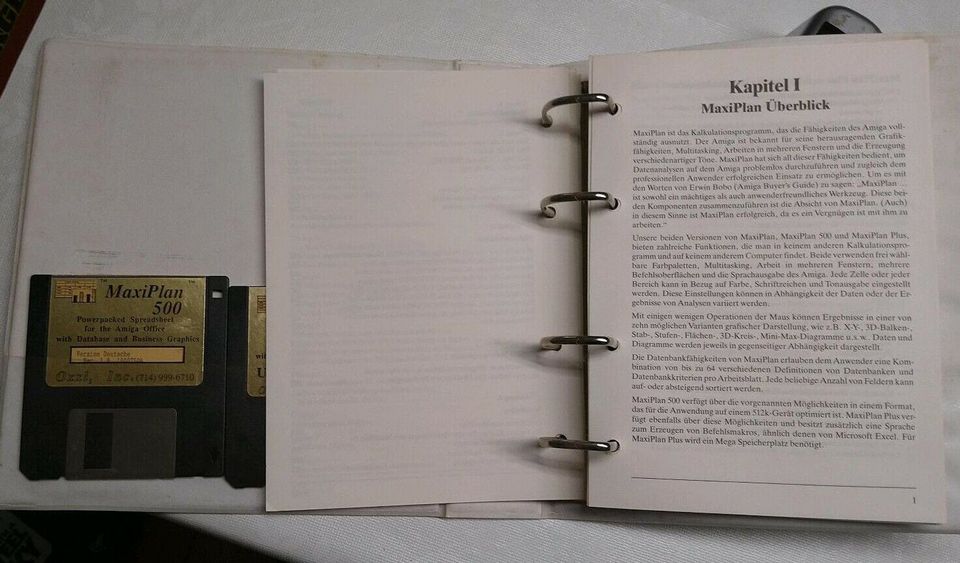Amiga Maxi-Plan Buch und Disk in Michendorf
