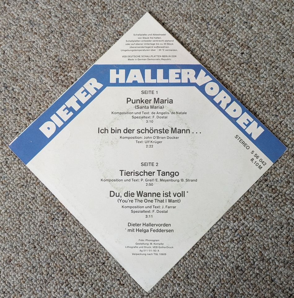 Dieter Hallervorden - Schallplatte Amiga Quartett Single Vinyl in München