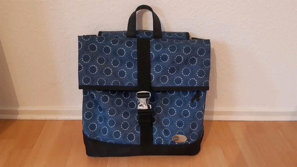 Haberland Fahrradtasche wie neu Blau Schwarz Gepäckträgertasche in Centrum