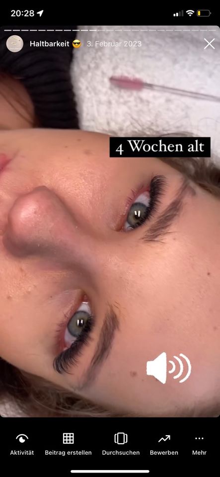 Wimpernverlängerung 5 Wochen Haltbarkeit saubere Arbeit in Bremen