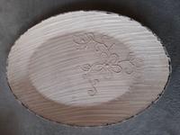 3x Holzteller weiß oval Blumen Ornament Deko Teller Landhaus Stil Sachsen - Burgstädt Vorschau