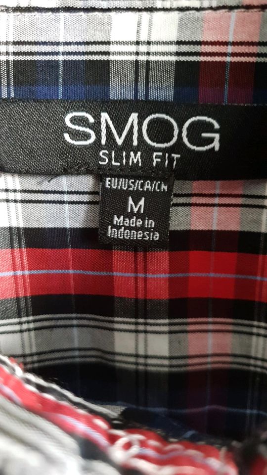 ⭐ NEU SMOG Hemd M Slim Fit Blau/Rot/Weiß/Karo in Berlin