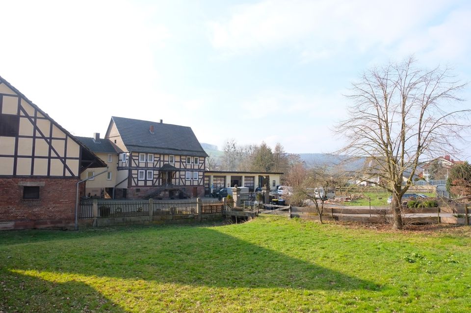 Ehemalige Papiermühle mit Wasserrecht für Stromerzeugung, großem Hof, Scheune, Werkstatt und Wiesen in Hauneck !! in Hauneck