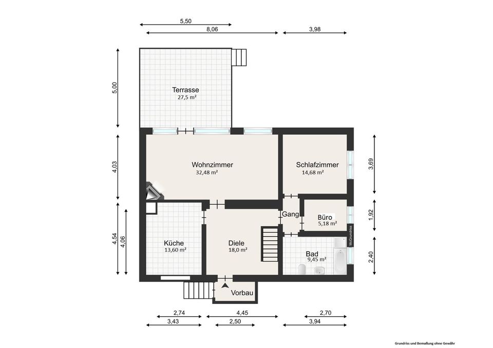 Doppelhaushälfte im Bungalowstil mit Einliegerwohnung in Halle-Büschdorf in Halle