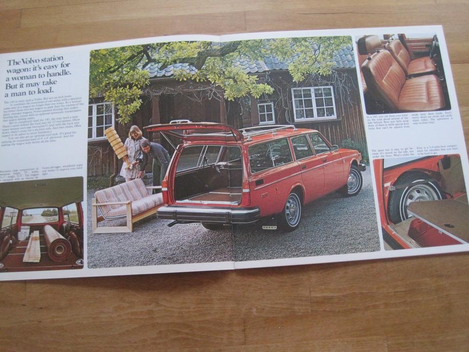 GROß! Prospekt Volvo 142 GL 144 GL 145 Kombi, 1974, USA, selten! in Karlsfeld