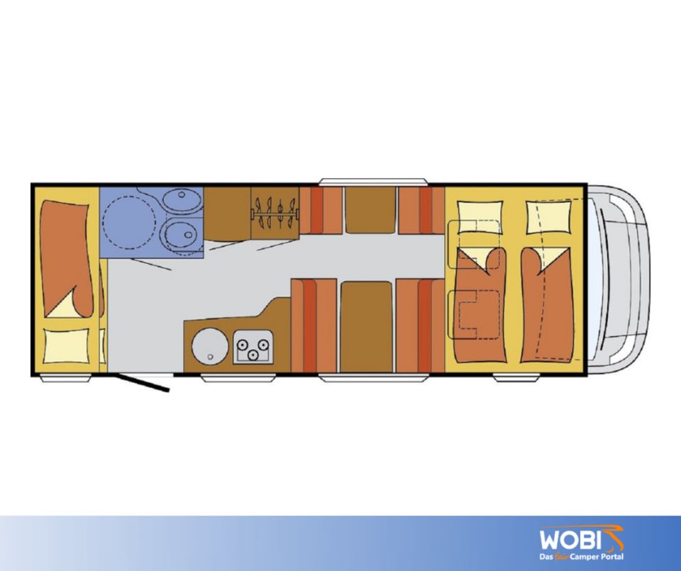 ✅Wohnmobil mieten | Hund | Alkoven | 6 Pers | WOBI Nr 1052 ab in Elbtal