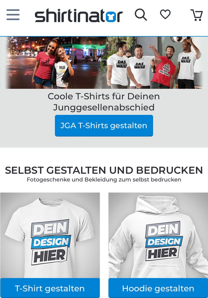 174€ Shirtinator Gutschein in Berlin