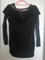 Schwarzes Shirt mit Spitzeneinsatz in Größe 40 von Bonprix Sachsen - Seidnitz Vorschau