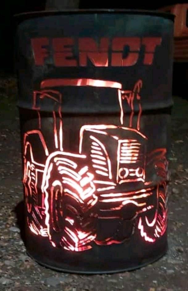 Feuertonne Brenntonne 200l Trecker Fendt Plancha Bauernhof Rost in Ahlerstedt