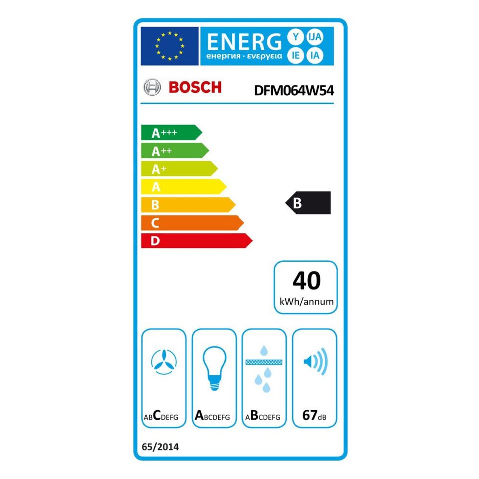 Bosch Dunstabzugshaube Bosch DFM 064W54 60 cm breit silbermetalli in Schleswig