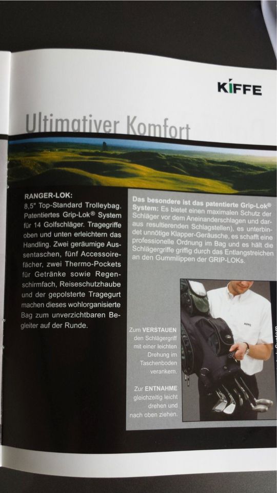 KIFFE Ranger-Lok-Trolley-Bag Tasche für Golfschläger Golfbag in Vogtsburg