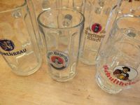 5 x Bierkrüge, Krug, Biergläser, Glas 0,5L u 0,4 L,  Löwenbräu, B Berlin - Tempelhof Vorschau