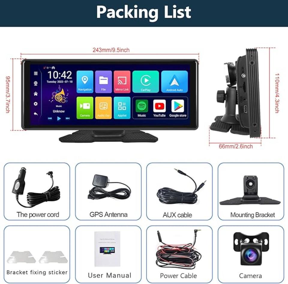 Wireless CarPlay Display Android Auto Bildschirm Navi Dashcam in Hannover