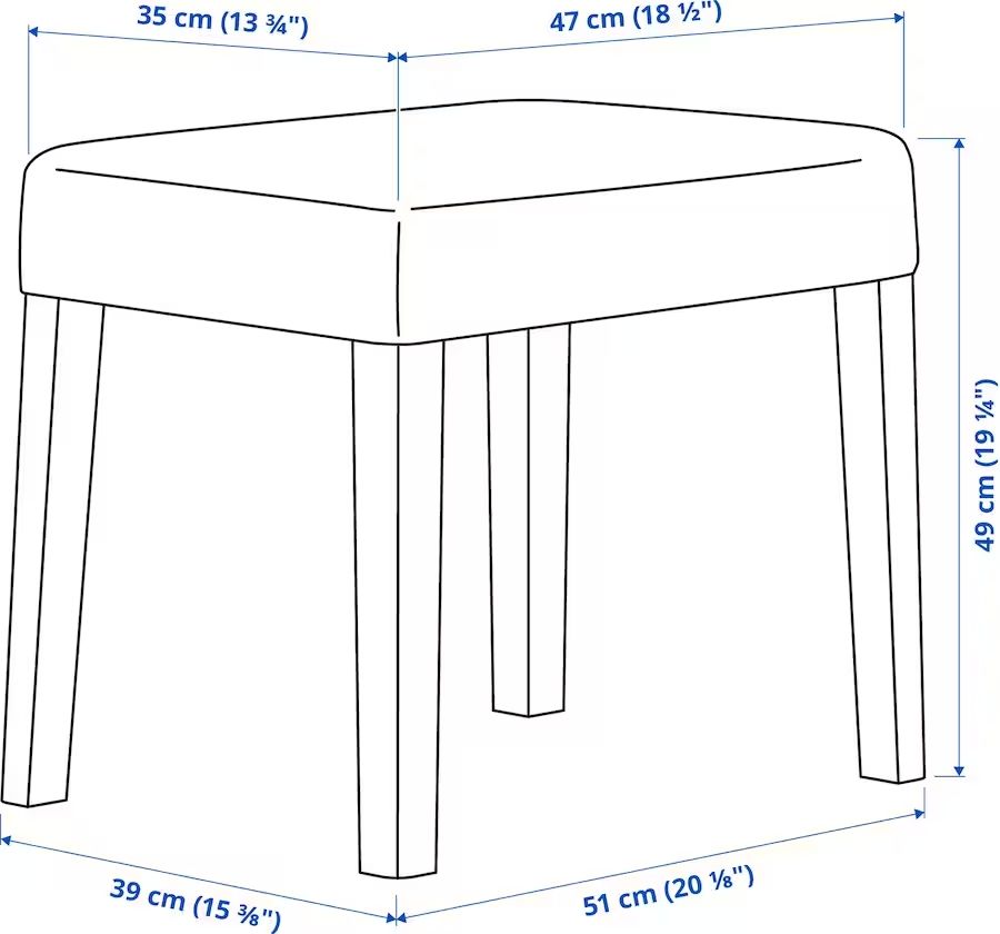 Ikea Hocker Sakarias mit Bezug Sitz neuwertig in Niedertaufkirchen