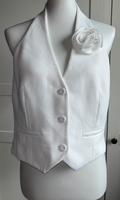 MANGO Neckholder Anzugweste Weste *Gr.XL* Weiß mit *Blüte* Niedersachsen - Walsrode Vorschau
