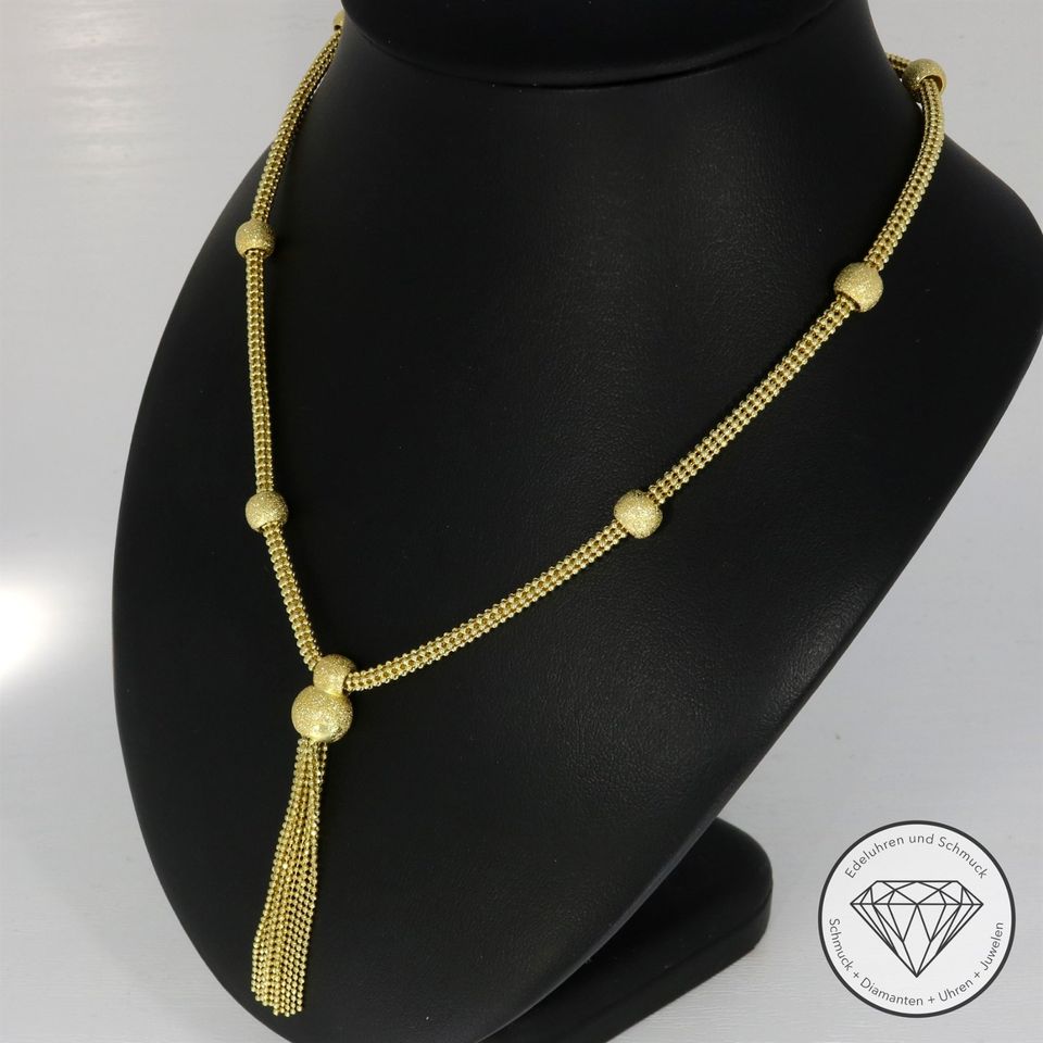 M*194507 WERT 1.390,- Kugel Schlauch Collier 585 Gold 14 KT XXYY in Essen