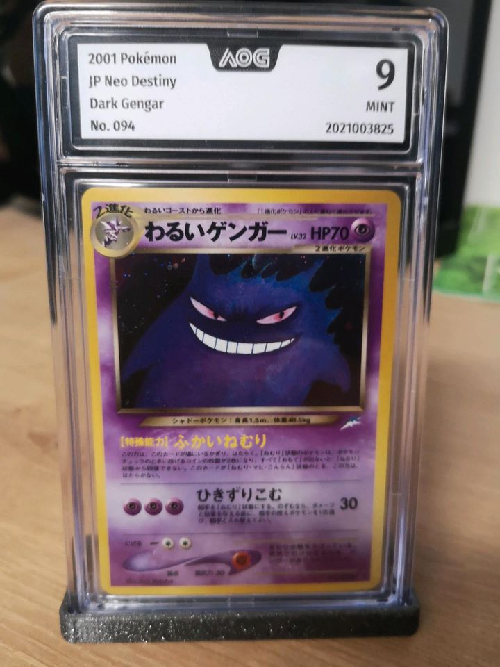 Pokemon Karte Dark Gengar Neo Destiny 2001 Vintage Jap AOG/PSA 9 in Triftern