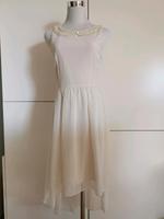 ICHI Chiffon-Kleid. Gr. S/36. Perlen, Beige/Creme Neuhausen-Nymphenburg - Neuhausen Vorschau