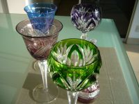4x Kristallglas und 1x Glocke, bunt (lila, grün, blau), Römerglas Nordrhein-Westfalen - Ratingen Vorschau