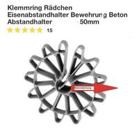 Abstandshalter - Klemmring für 50 mm Betondeckung Sachsen-Anhalt - Magdeburg Vorschau