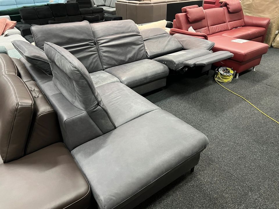 Ecksofa Polinova Echt Leder 1x Relax Motor Möbel UVP 4894€ in Alsfeld