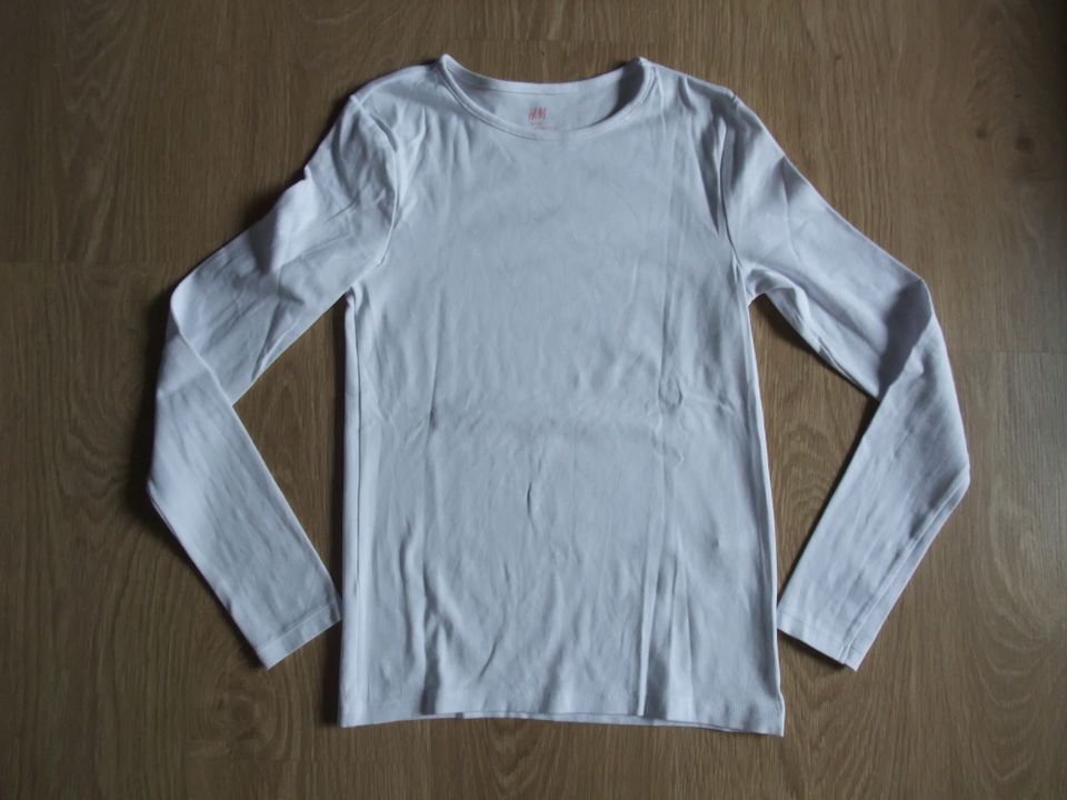 Mädchen Shirt Longsleeve Gr. 146 / 152 weiß - 5,50 € in Handorf