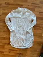 Longbluse, weiß, H&M, Größe 38, Leinen/Baumwolle Düsseldorf - Garath Vorschau