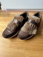 KANNA Schuhe Damenschuhe Sneaker braun beige Fell Klett Gr. 39 Nordrhein-Westfalen - Meerbusch Vorschau