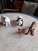 4 Schleich Wildtiere Eisbär, Panda, Löwin, Löwenbaby Niedersachsen - Großefehn Vorschau