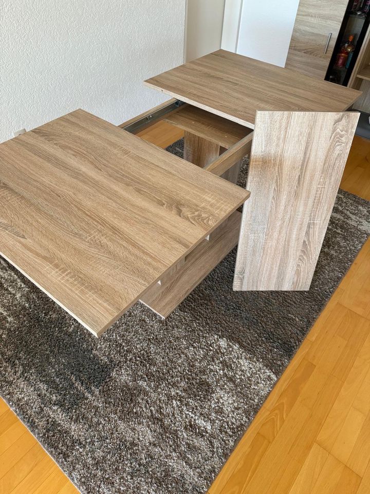 Esstisch eckig 140x90x75 mit Ausziehplatte in Memmingen