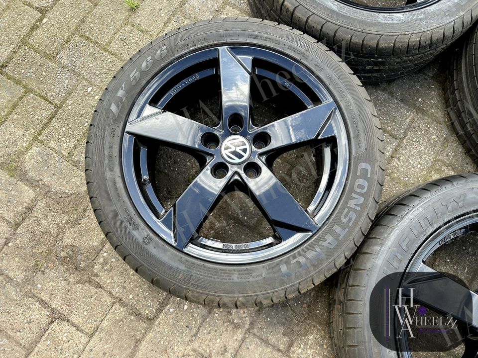 17 Zoll Alufelgen schwarz Sommerräder 5x112 ➡️ 215/50 R17 Sommerreifen ➡️ VW Beetle Caddy SK Passat B7 B8 CC Scirocco Sharan T-Roc Skoda Octravia NX Superb 3 Yeti FORD Tourneo ➡️Sommer Reifen Felgen in Bünde