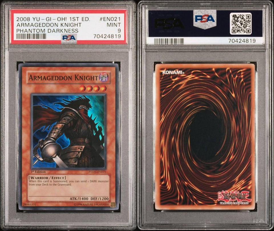 Yugioh Armageddon Knight Phantom Darkness Mint PSA NA in Berlin