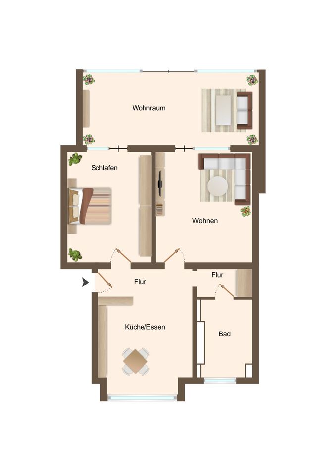 Erstbezug nach Sanierung! 3,5-Raumwohnung mit Fußbodenheizung, Vollbad mit Fenster, Keller in Rövershagen