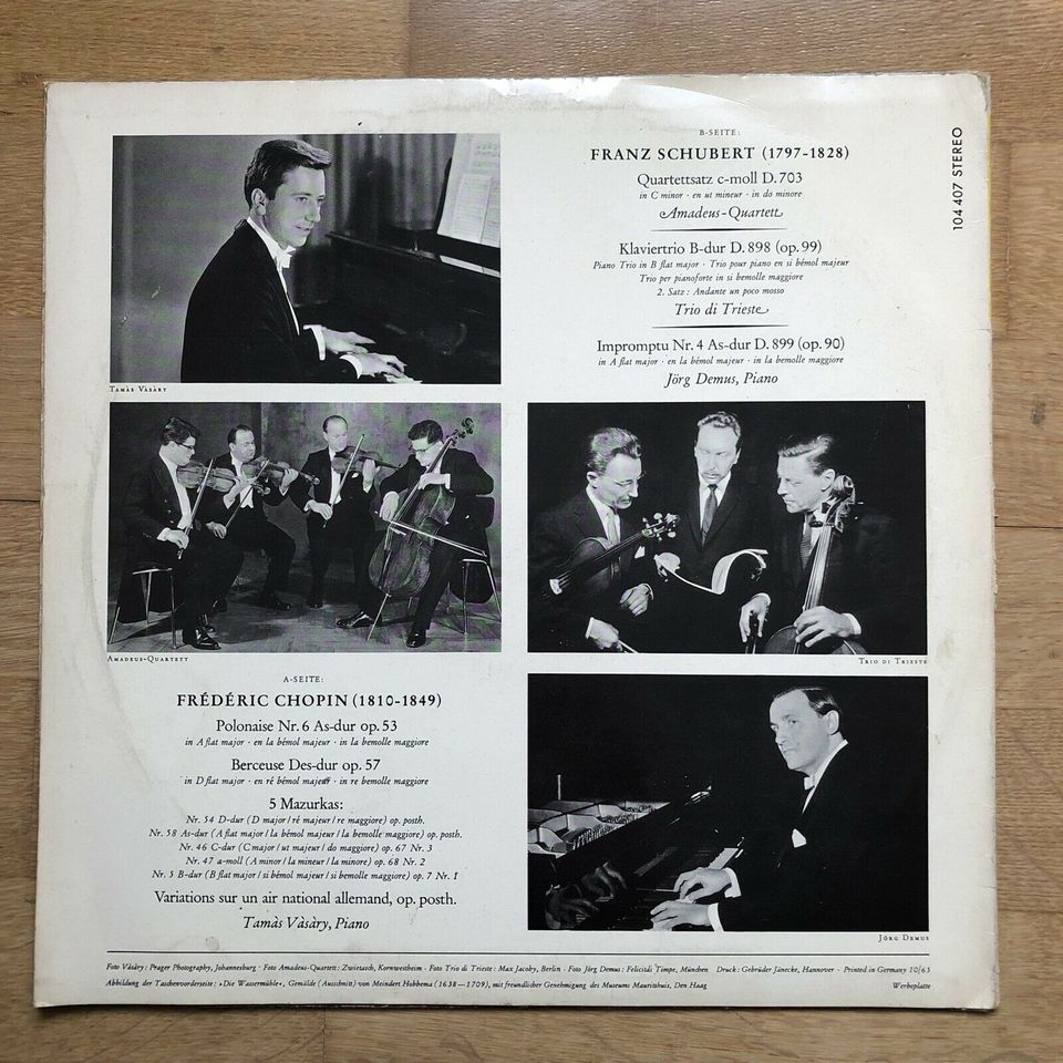 Chopin · Schubert – Ausgewählte Meisterwerke [LP] in Düsseldorf