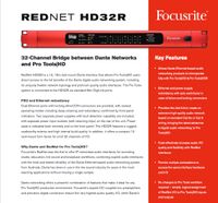 Focusrite HD32R Rednet Dante to ProTools NEU Bayern - Heldenstein Vorschau