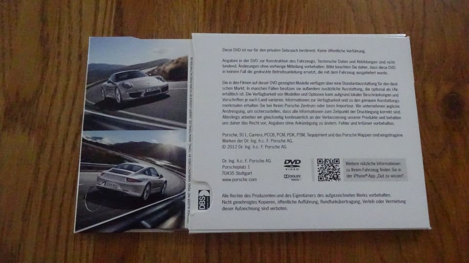 Porsche Carrera 911/991 Bj. 2013 DVD Gut zu Wissen in Köln Vogelsang